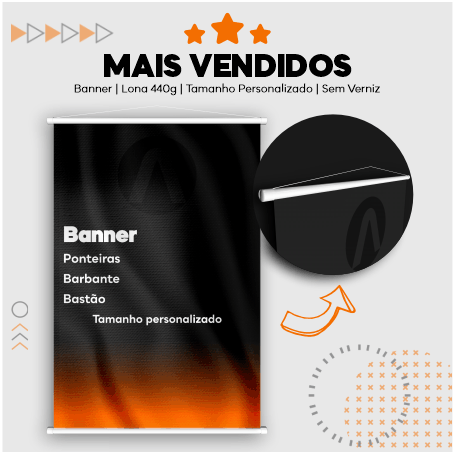 Banner Vitrine - Mais Vendidos Banners