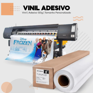 Adesivo Vinil m² Vinil Adesivo 120g m² 4x0 Personalizado Sem Acabamento 