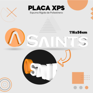 Placa XPS XPS -  Espuma Rígida de Poliestireno 116x56cm   Corte Personalizado 