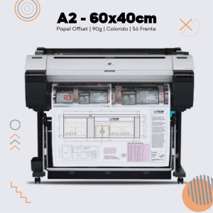 Plotagem de Projeto - A2 Papel Offset 90g A2 - 60x40cm 4x0 Sem Revestimento Sem Acabamento 